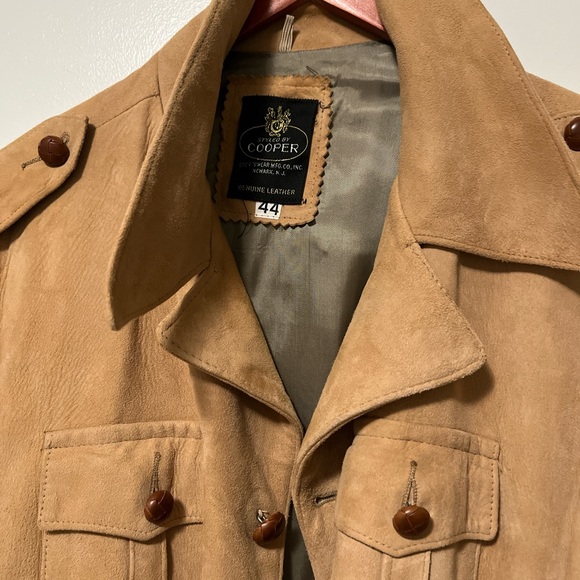 Vintage #60s Styled by Cooper Leather Jacket with belt. Stylish. - Picture 2 of 7